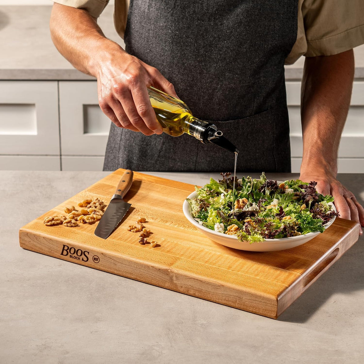 John Boos R-Board Series Tabla de cortar rectangular de madera de a...