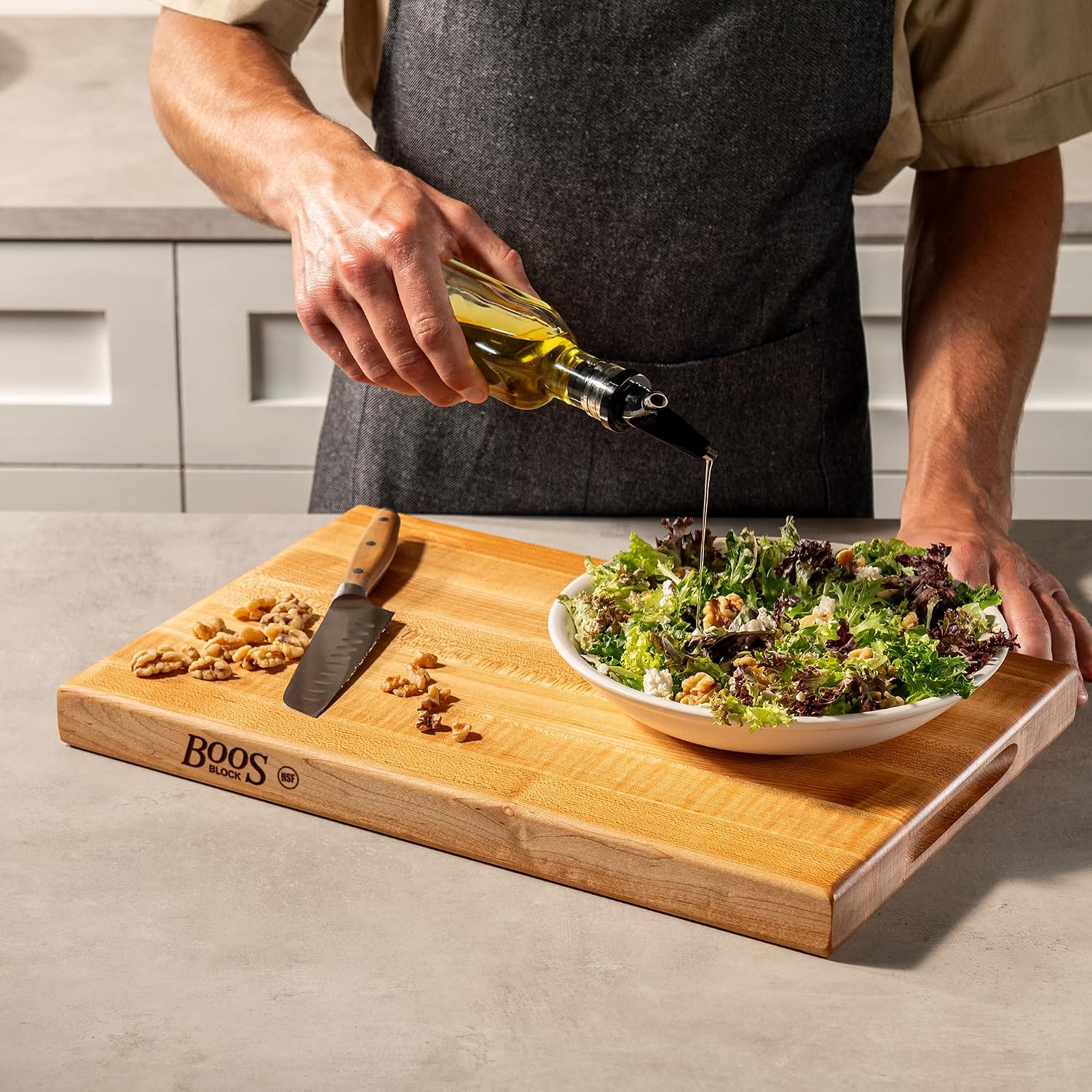 John Boos R-Board Series Tabla de cortar rectangular de madera de a...