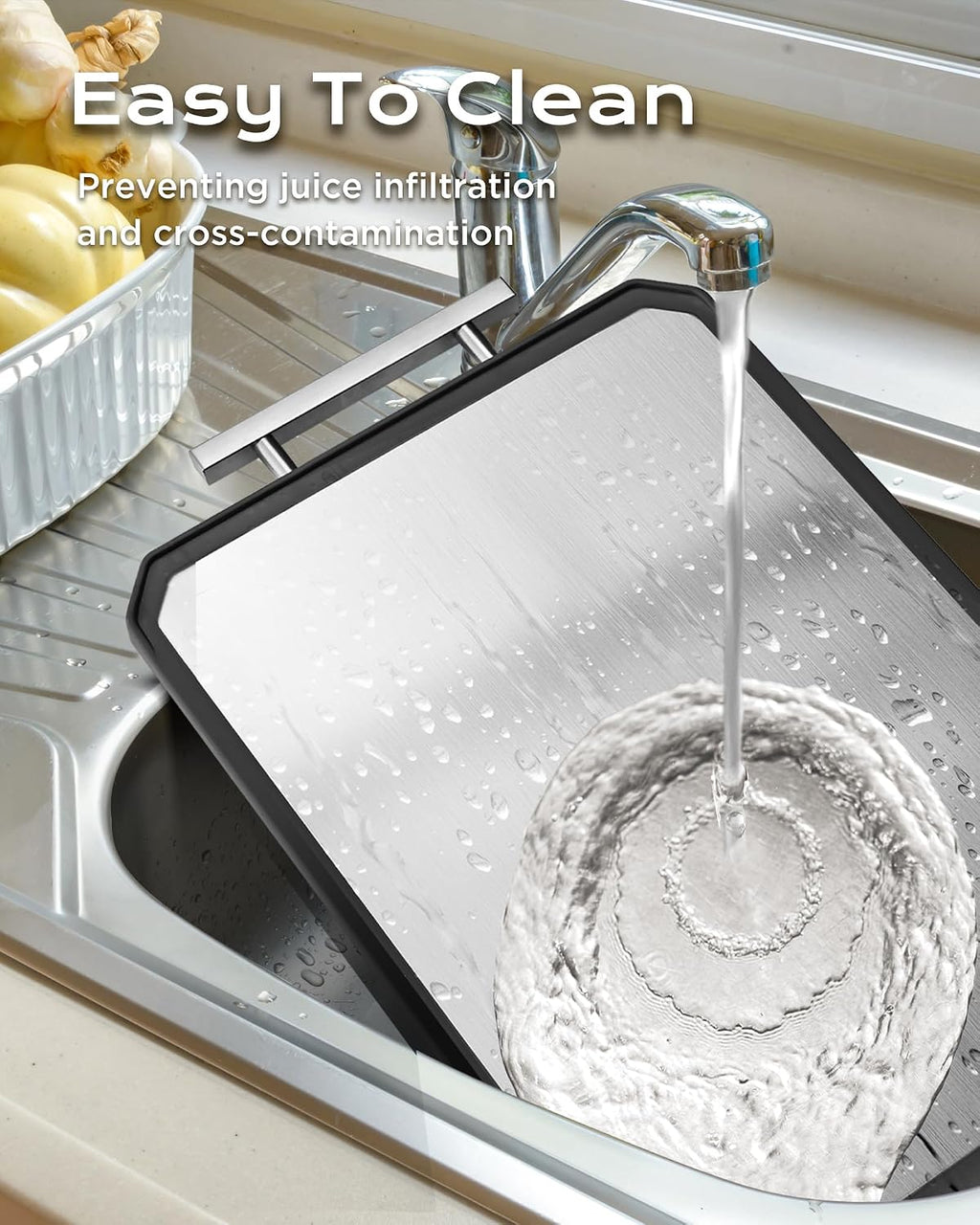 Tabla de cortar de acero inoxidable SNOWCLAD, tablas de cortar de d...