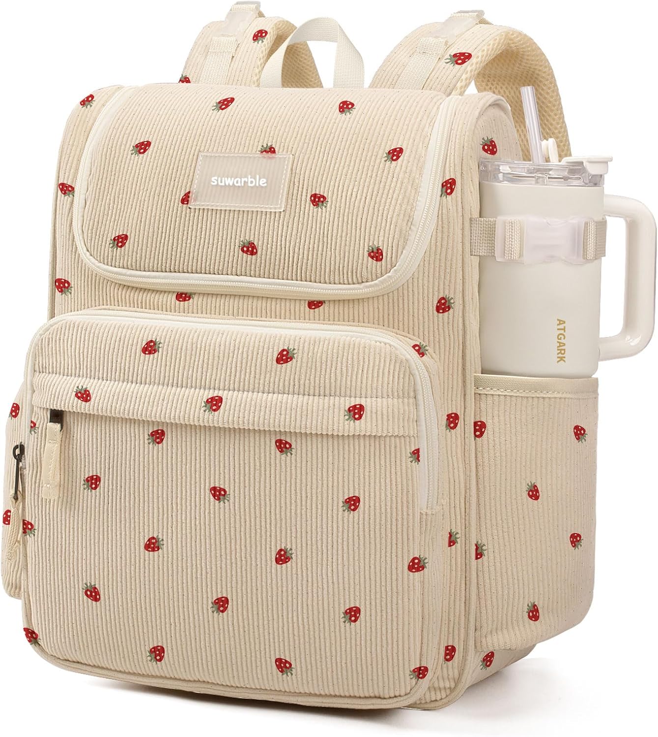 suwarble Mochila grande de pana para pañales para mamá, mochila de...