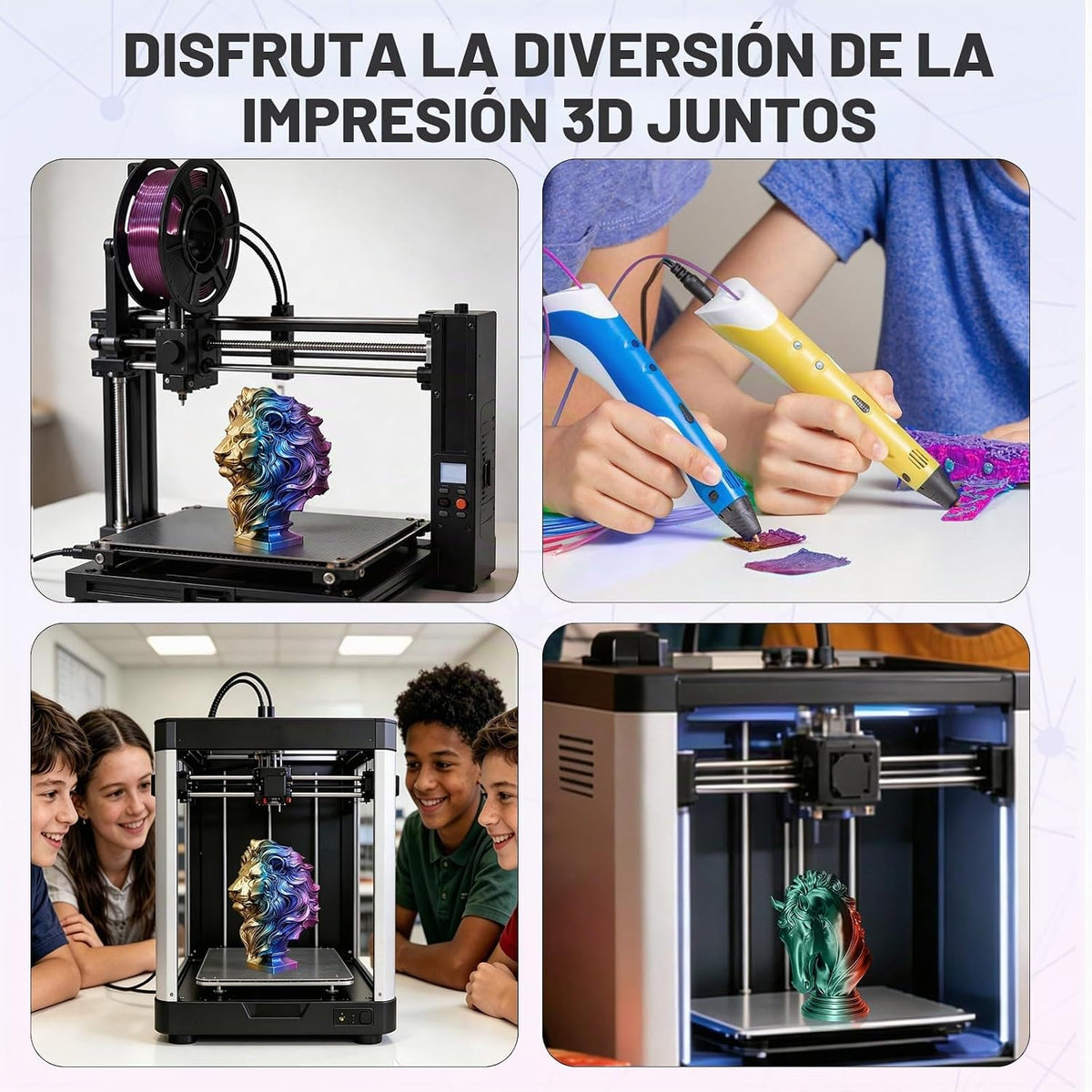 Frucindra Paquete de filamentos para impresora 3D de seda PLA+, bri...