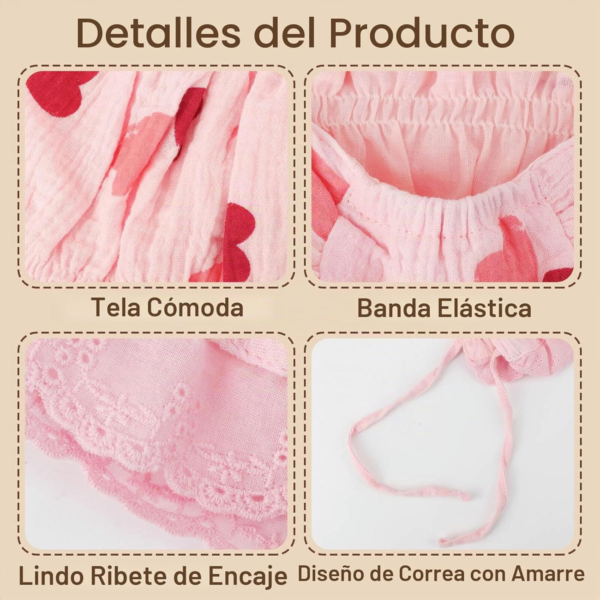 DRESHOW BQUBO - Gorro de algodón de encaje para bebé, recién nacido...