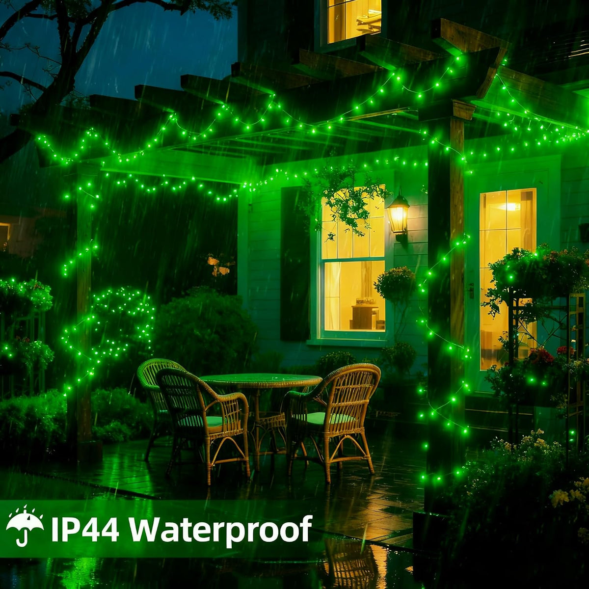 VTECHOLOGY Cadena de luces de 66 pies con 200 LED para árbol de Nav...