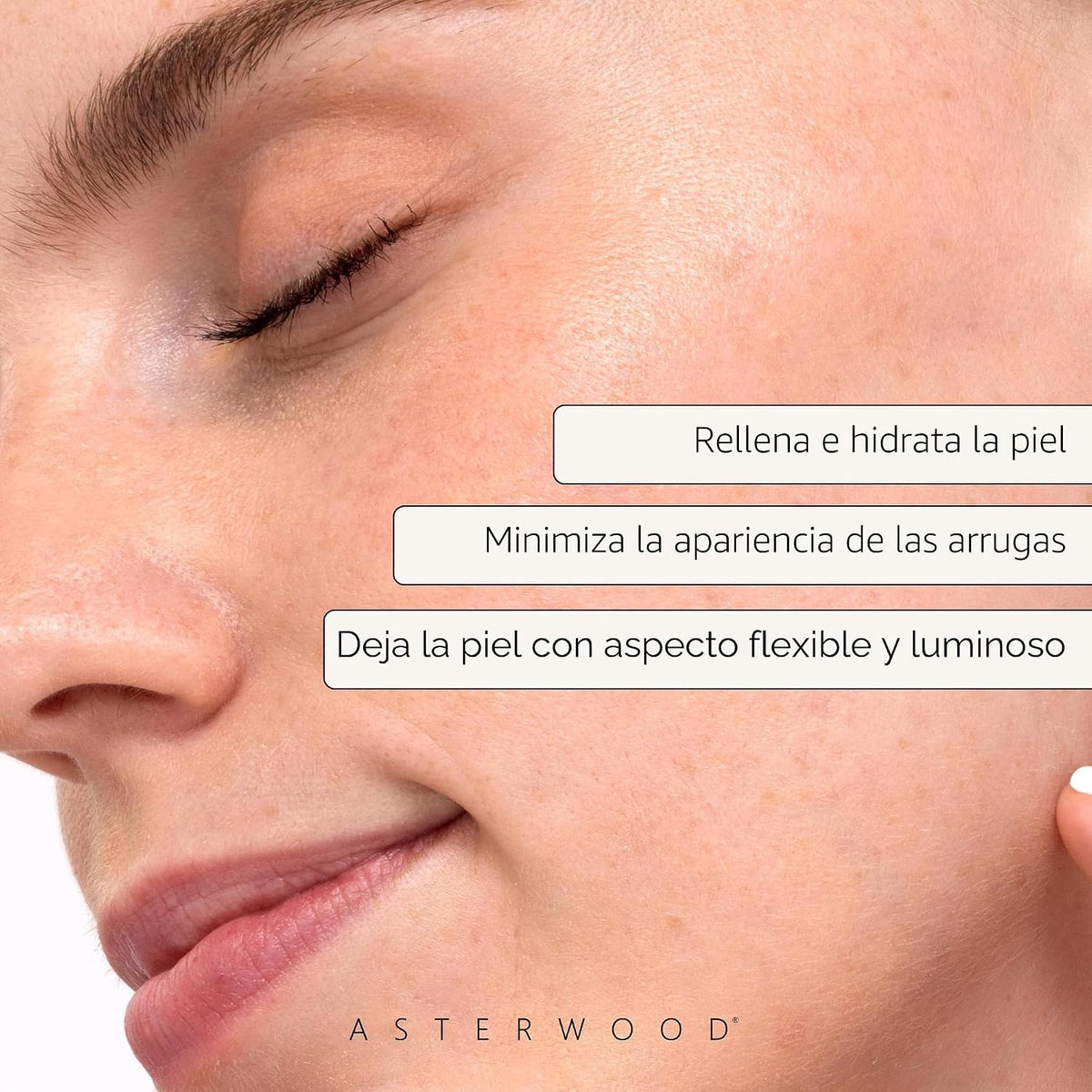 Suero de ácido hialurónico puro Asterwood para rostro, antienvejeci...