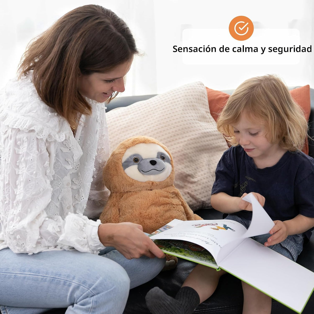Animal de peluche con peso para la ansiedad, calmante y reconfortan...