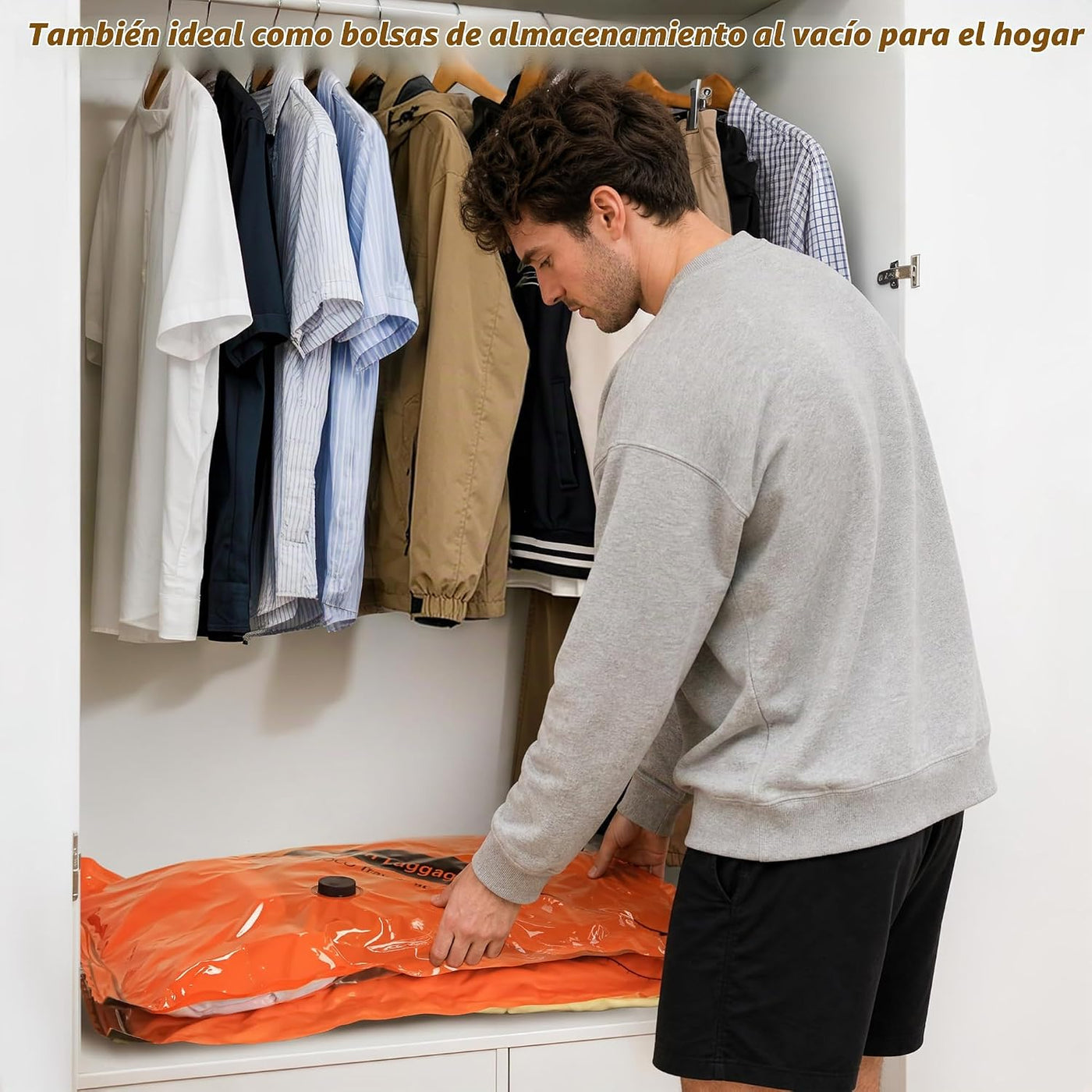 SUOCO Paquete de 16 bolsas de sellado al vacío para ropa de viaje c...