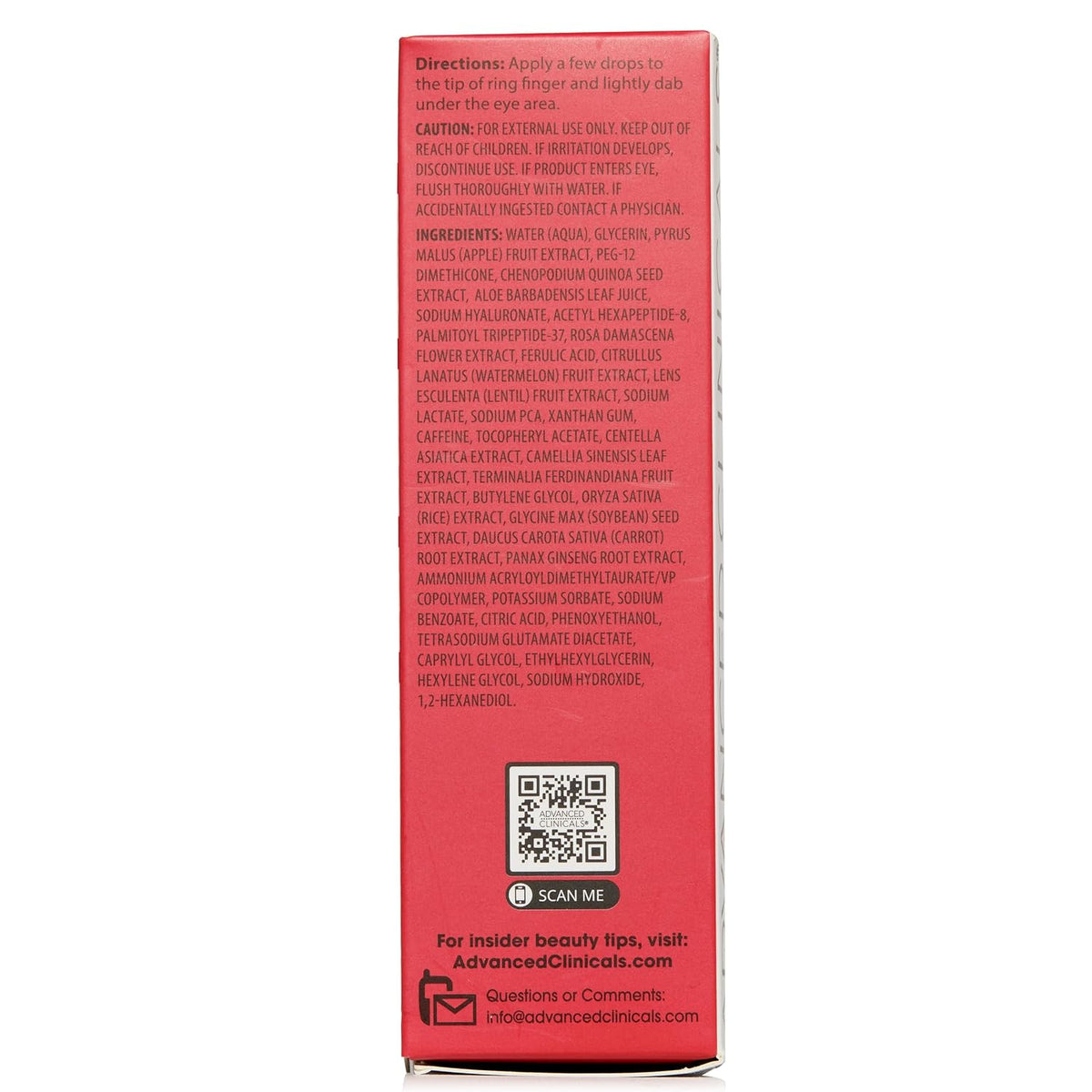 Advanced Clinicals Suero de Cafeína para Círculos Oscuros Contorno...