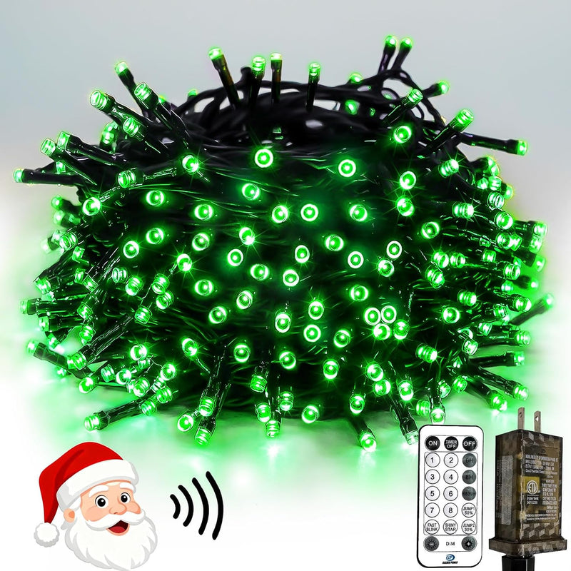 Guirnalda de luces navideñas de 300 LED, 99 pies, controladas por v...