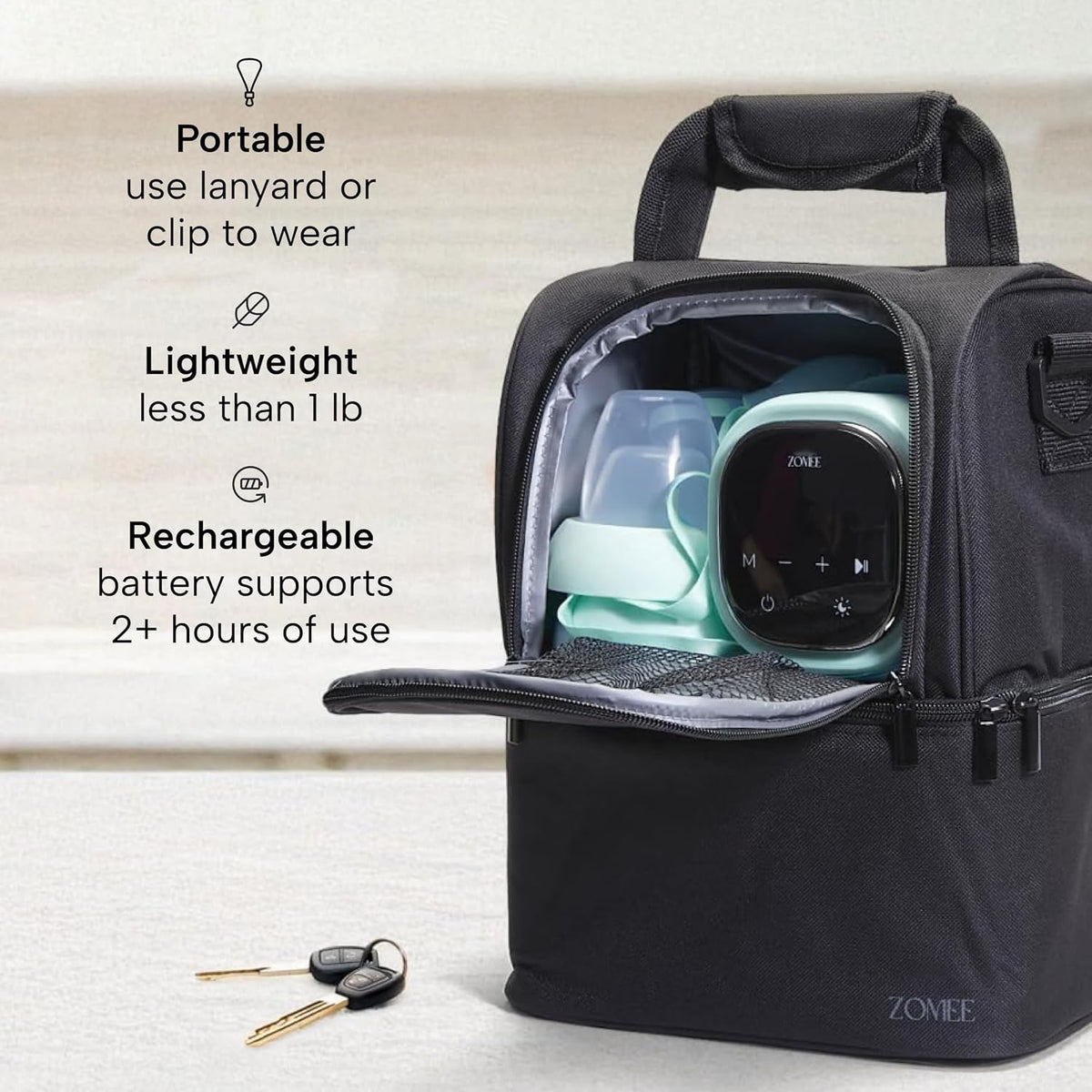 Zomee Z2 Extractor de leche eléctrico doble \u2013 con expresión, m...