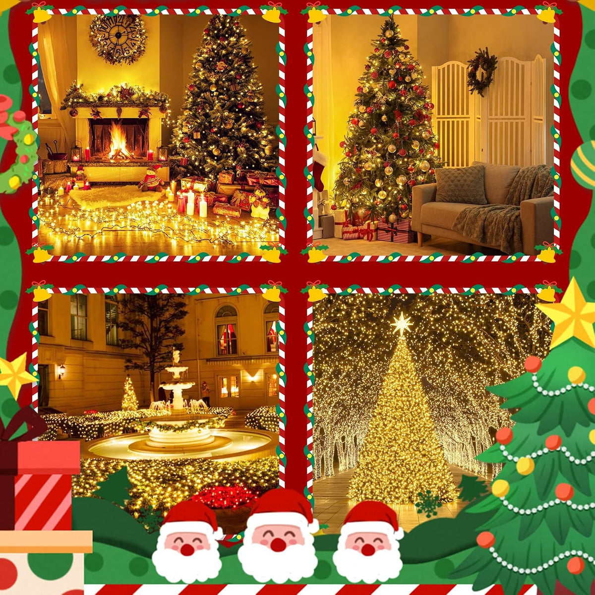 Tira de luces de Navidad con control por voz, 88 pies, 240 LED | 7...