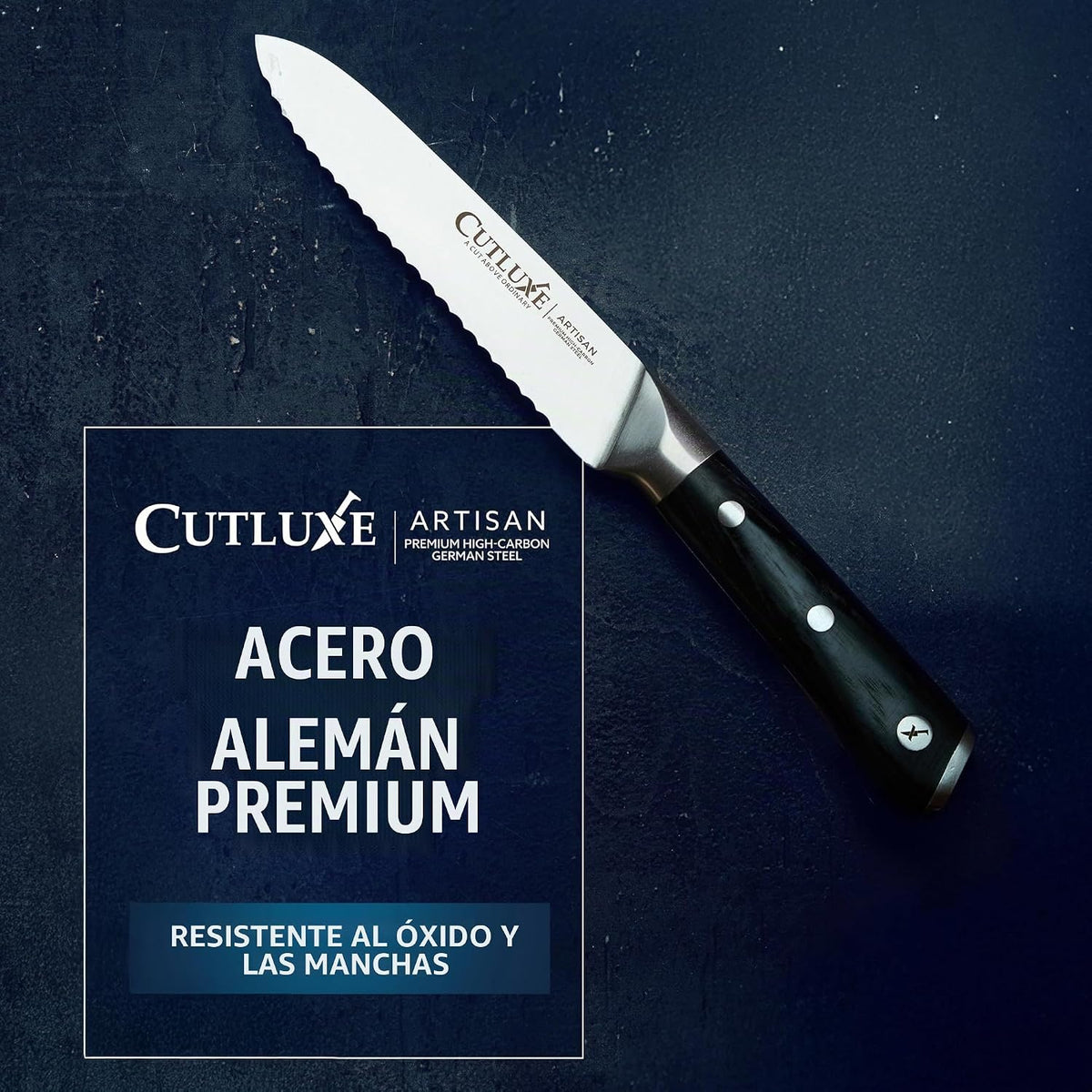 Cutluxe Cuchillo de Utilidad de Cocina \u2013 Hoja Dentada Ultra Af...