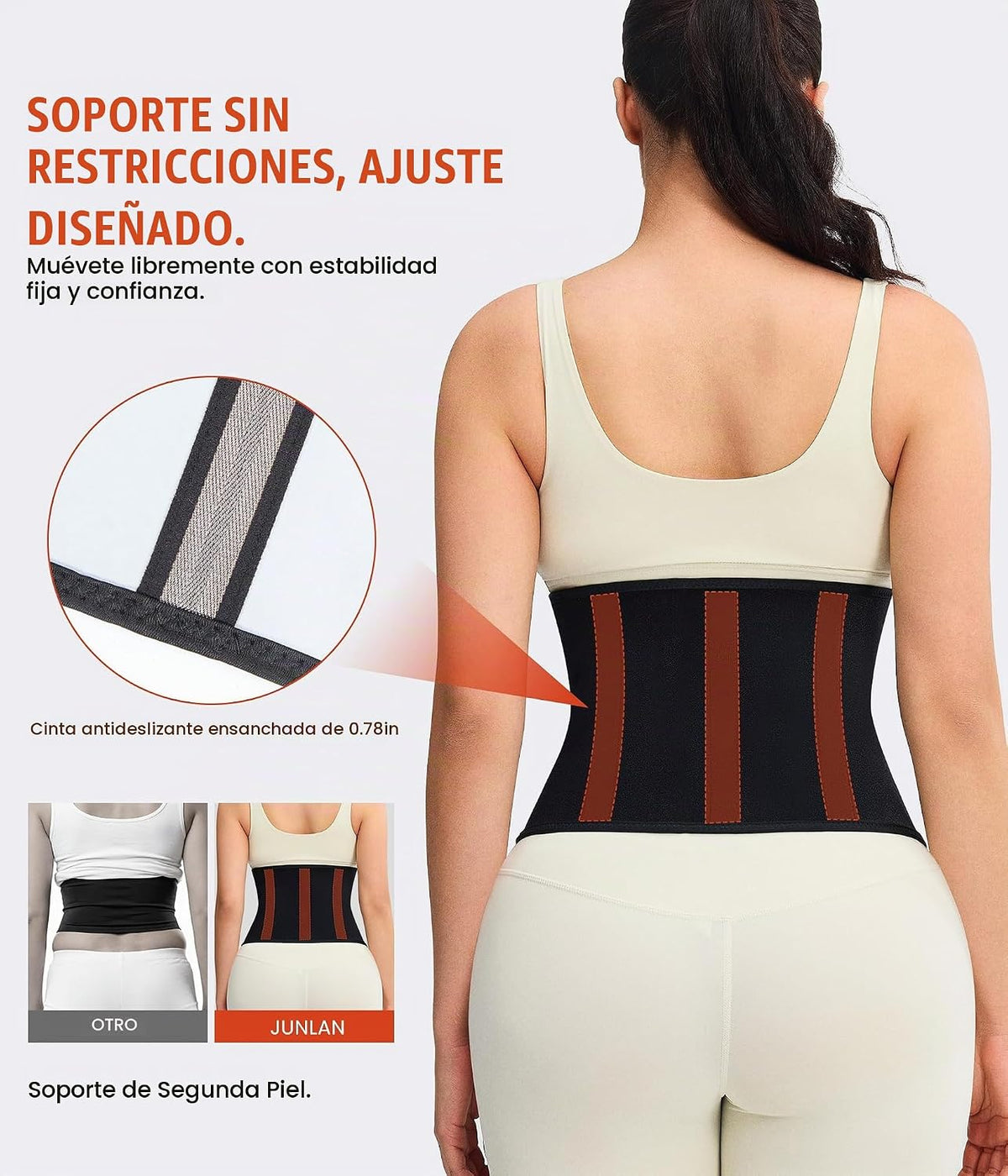 Junlan Entrenador de cintura para mujer - Banda de sudor para entre...