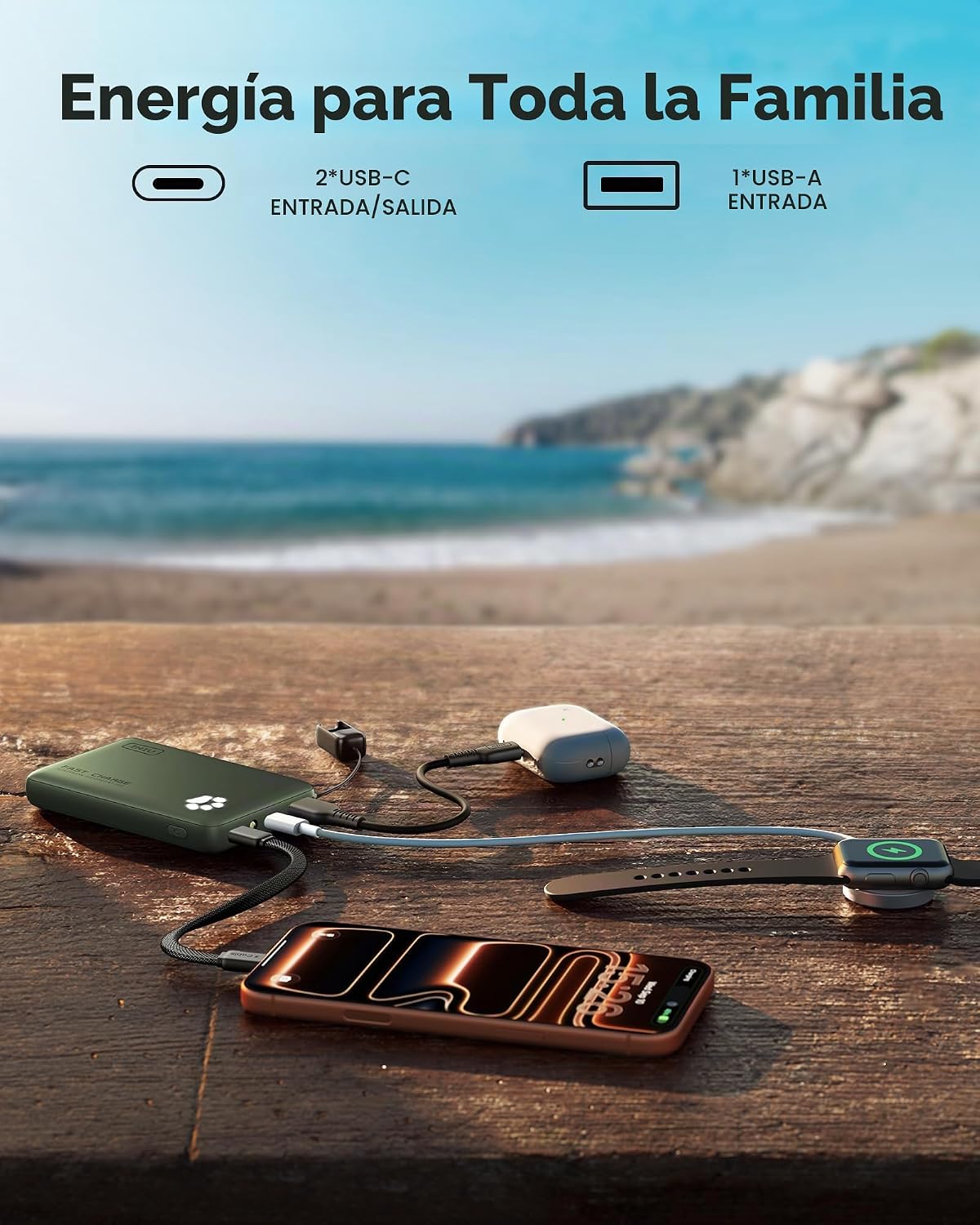 INIU 10000mAh 45W cargador portátil de carga rápida, banco de energ...