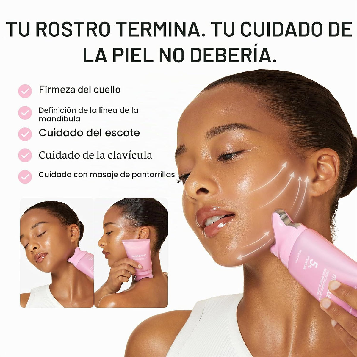 medicube Viral Collagen Duo: Crema antiarrugas Gua Sha y mascarilla...