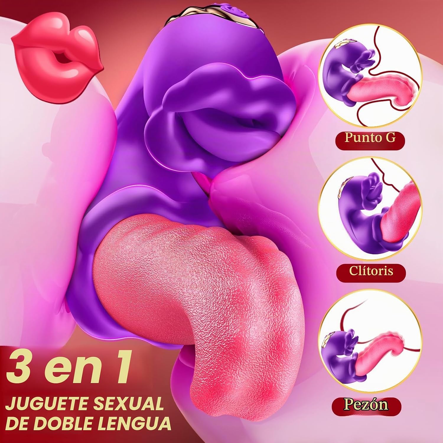 Vibrador de juguetes sexuales para adultos, 4 en 1, vibradores de e...