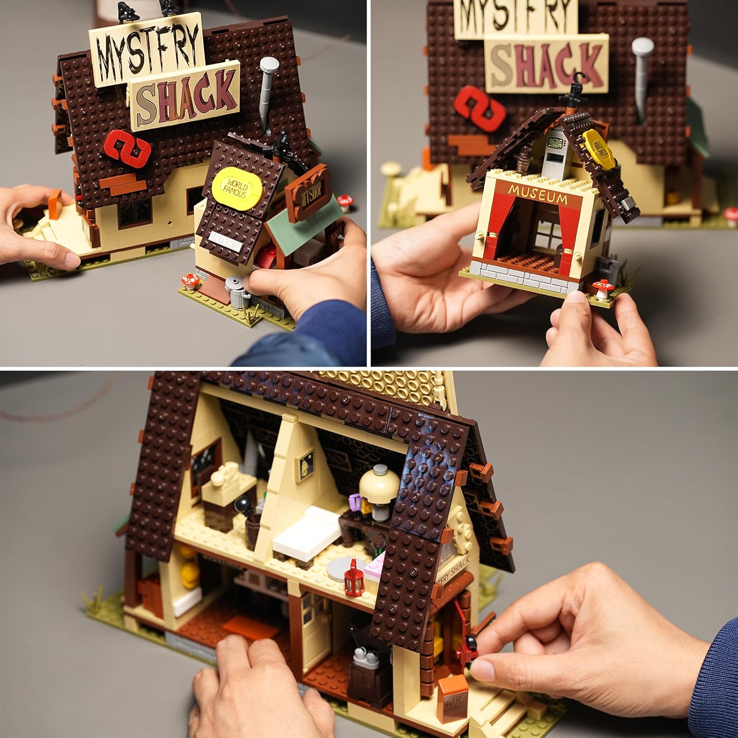 Juegos de construcción de casas de gravedad, colección de juguetes...