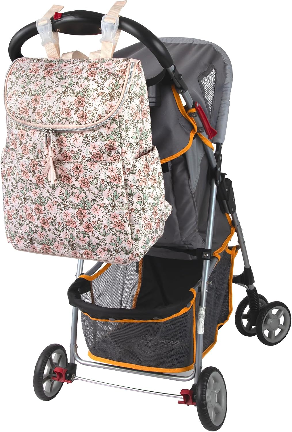 Mochila multifuncional para pañales florales y bolsa de viaje para...