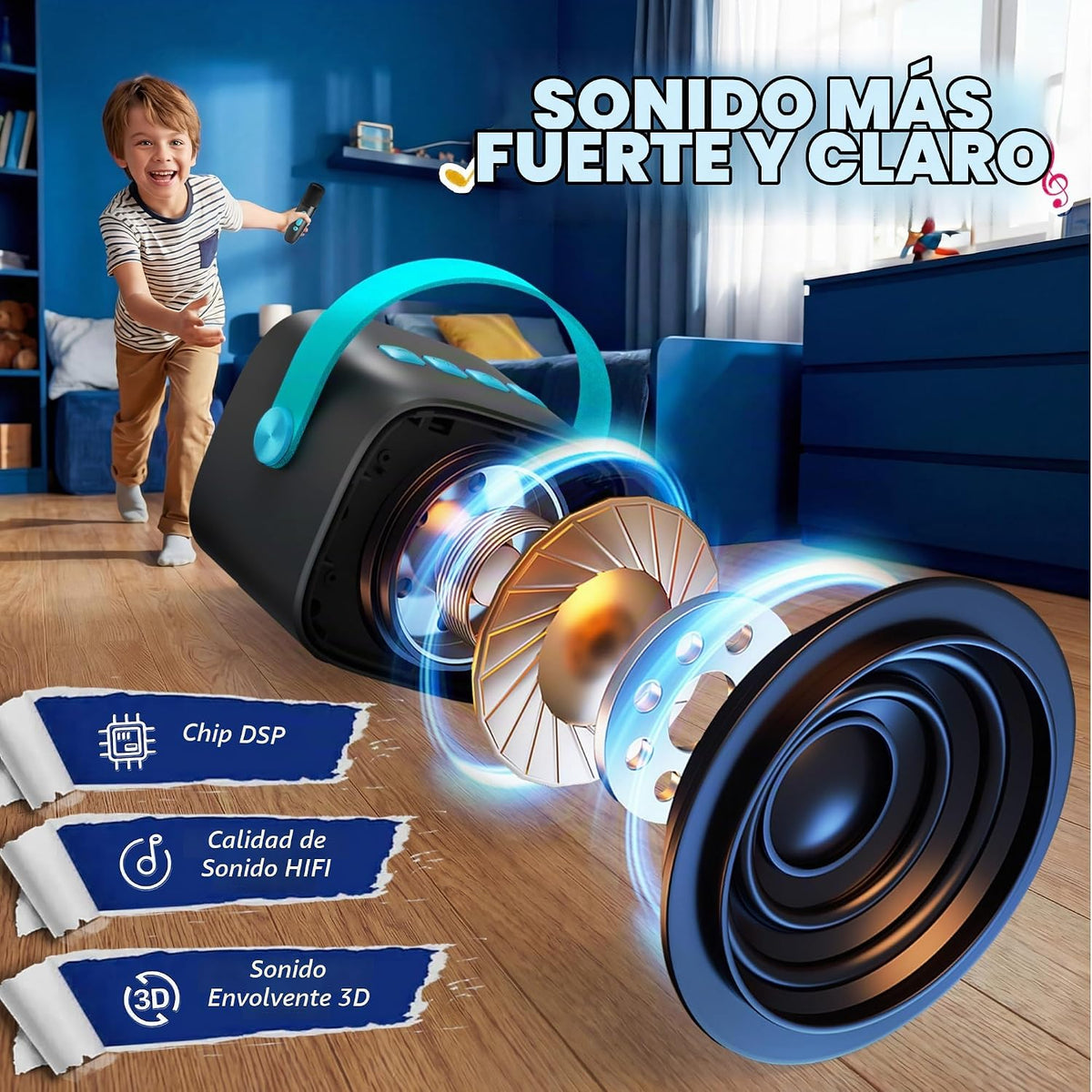Máquina de Karaoke Mini YLL con 2 Micrófonos Inalámbricos, Mejores...