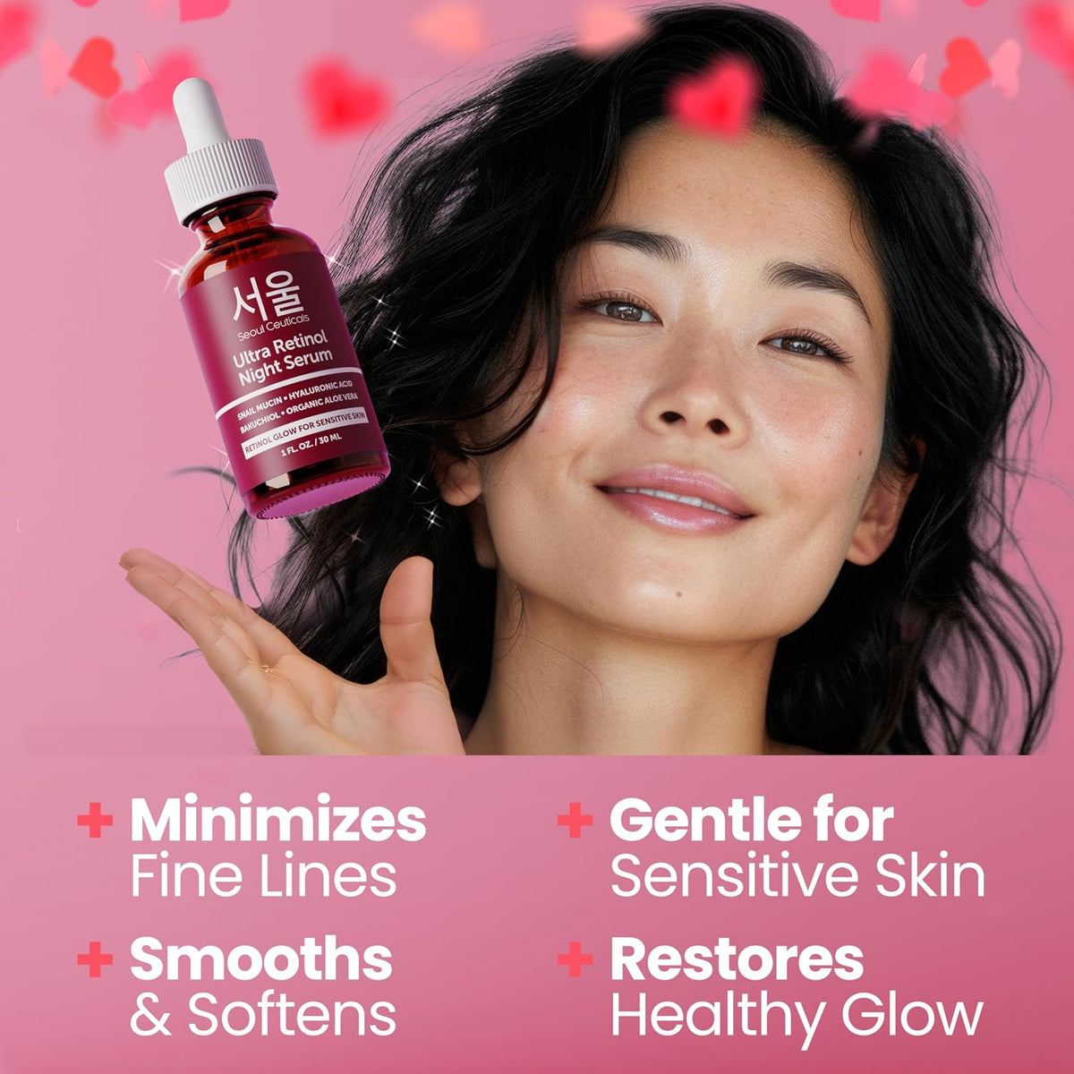 SeoulCeuticals Suero nocturno de retinol coreano al 1% para la cara...