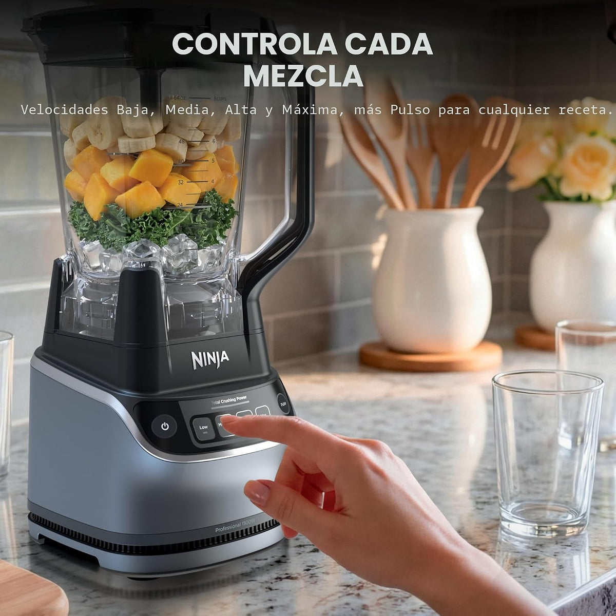Ninja UltraCrush Pro Sistema de cocina, 1500 W, licuadora de 72 onz...