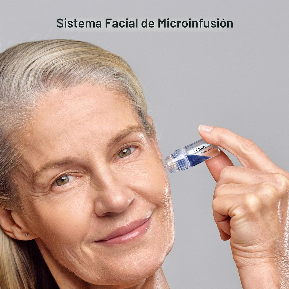 Qure Sistema de microinfusión para la cara, fórmula azul para todo...