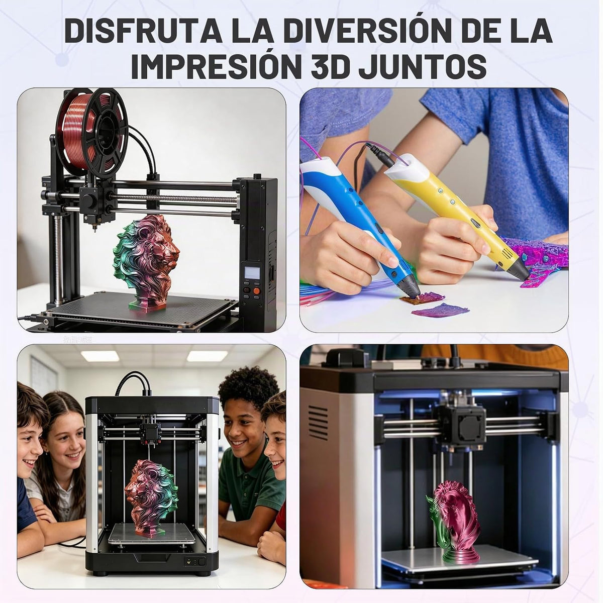 Frucindra Paquete de filamentos para impresora 3D de seda PLA+, fil...