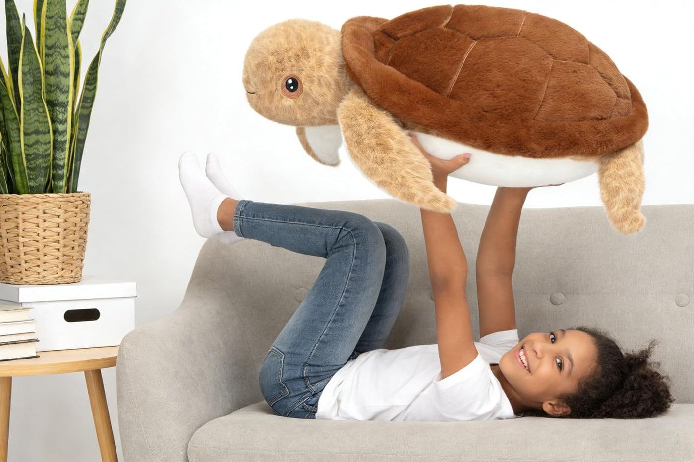 IKASA Juguete de peluche de tortuga marina gigante, juguetes suaves...