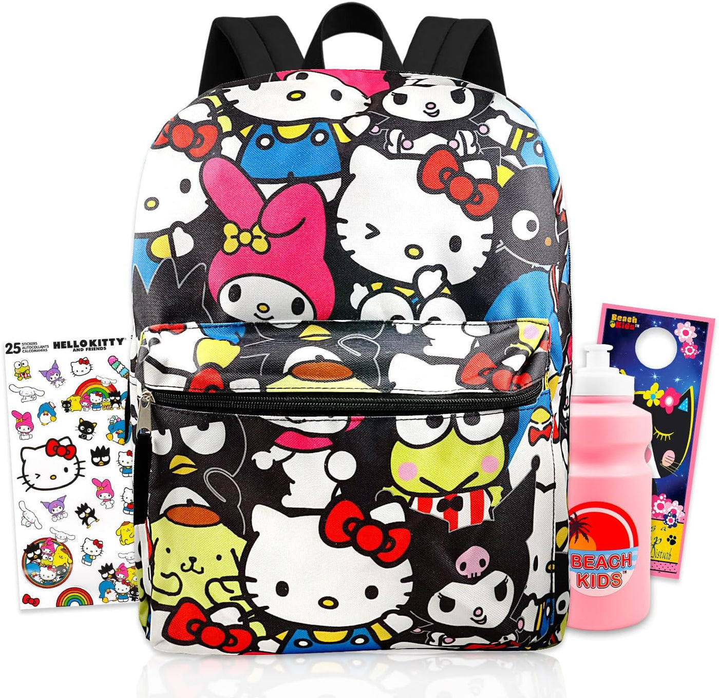 Hello Kitty Mochila para niñas: paquete con bolsa Sanrio de 16 pulg...