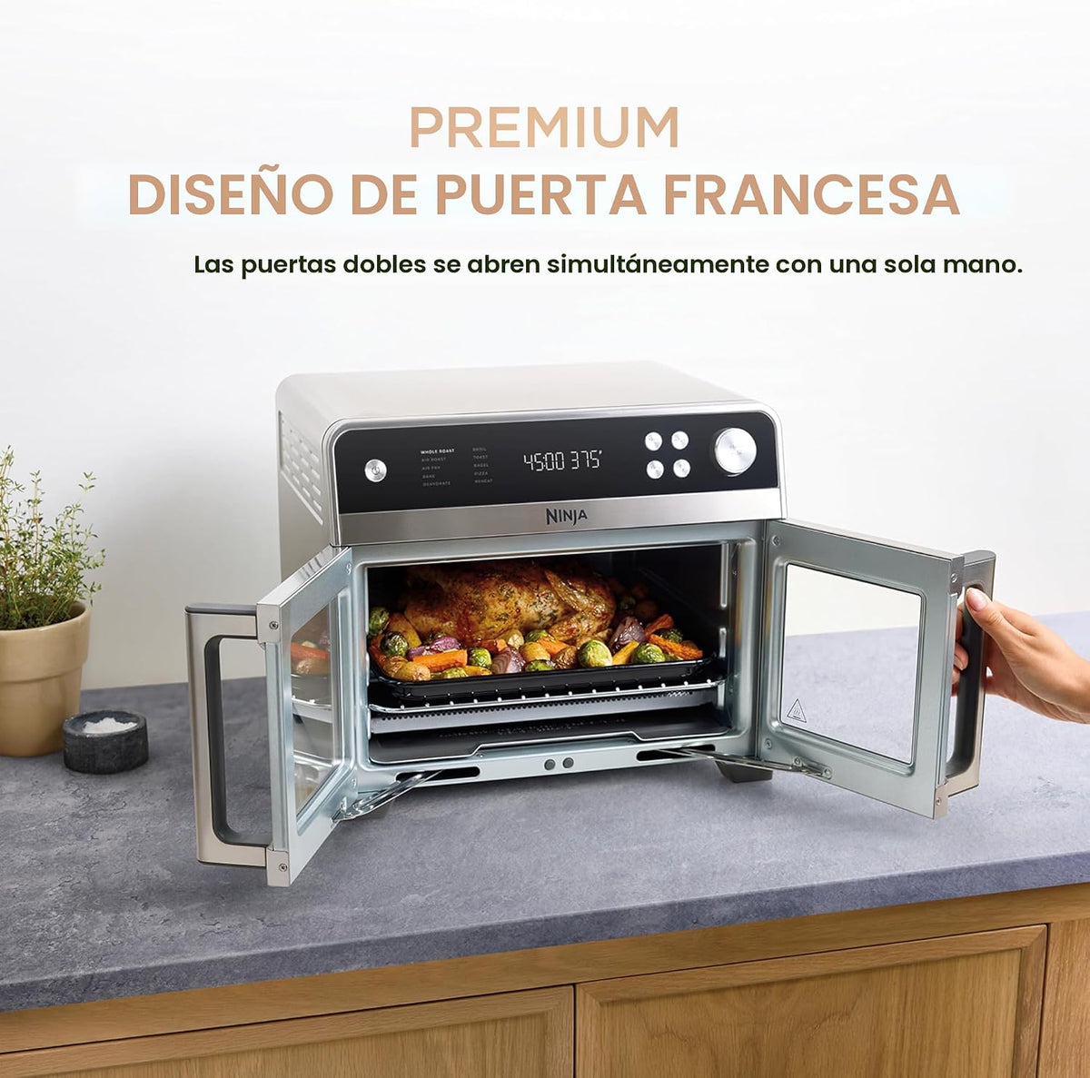 Ninja | French Door Premier | Freidora de aire, horno de convección...