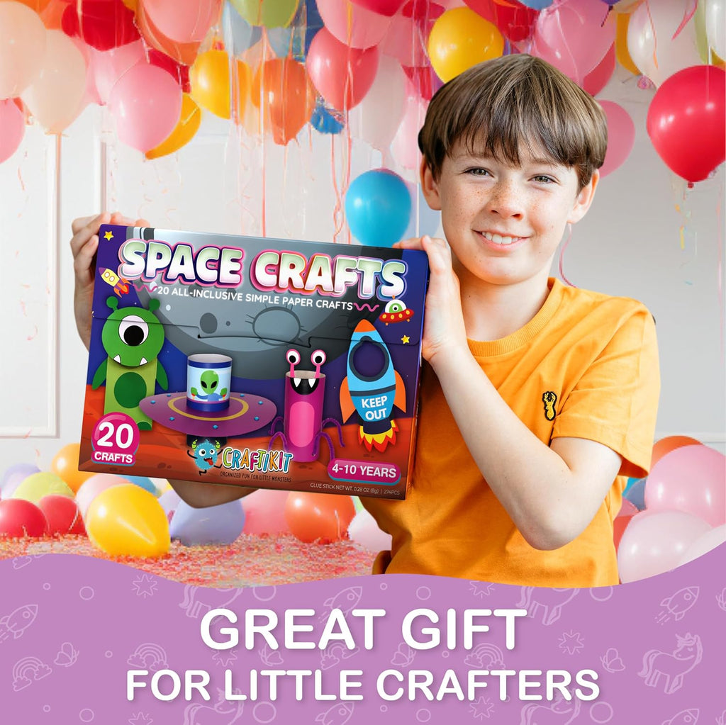Craftikit® 20 artes y manualidades espaciales para niños: divertido...