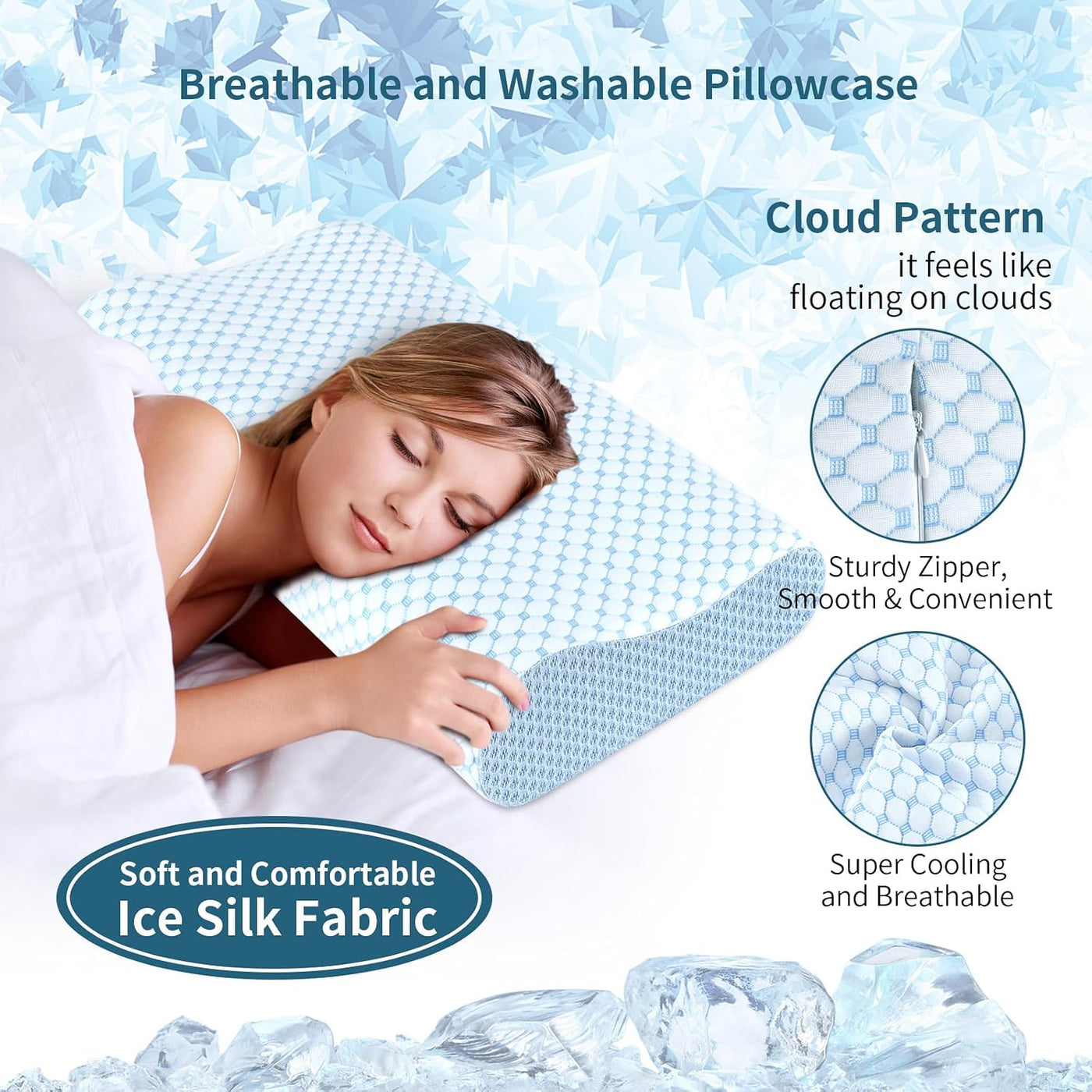 Almohada cervical para aliviar el dolor de cuello, almohadas de esp...