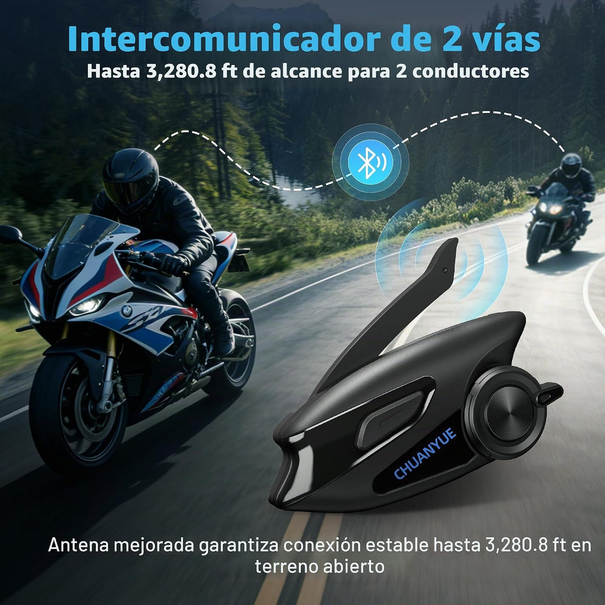 Auriculares Bluetooth para motocicleta con altavoces de casco de 1....