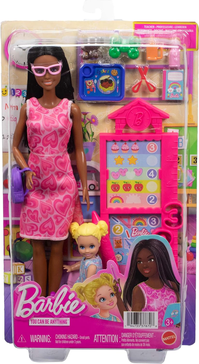 Muñeca Barbie Careers Teacher y juego temático | Muñeca de moda par...