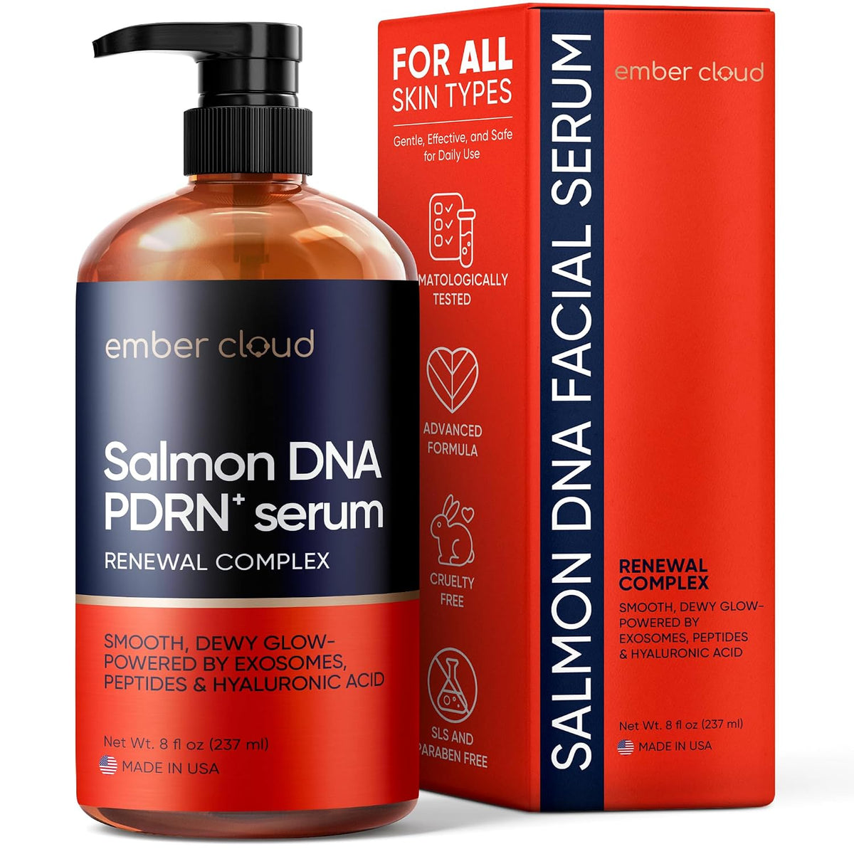 Ember Cloud Salmon DNA PDRN Suero, Ácido Hialurónico, Péptidos, Exo...