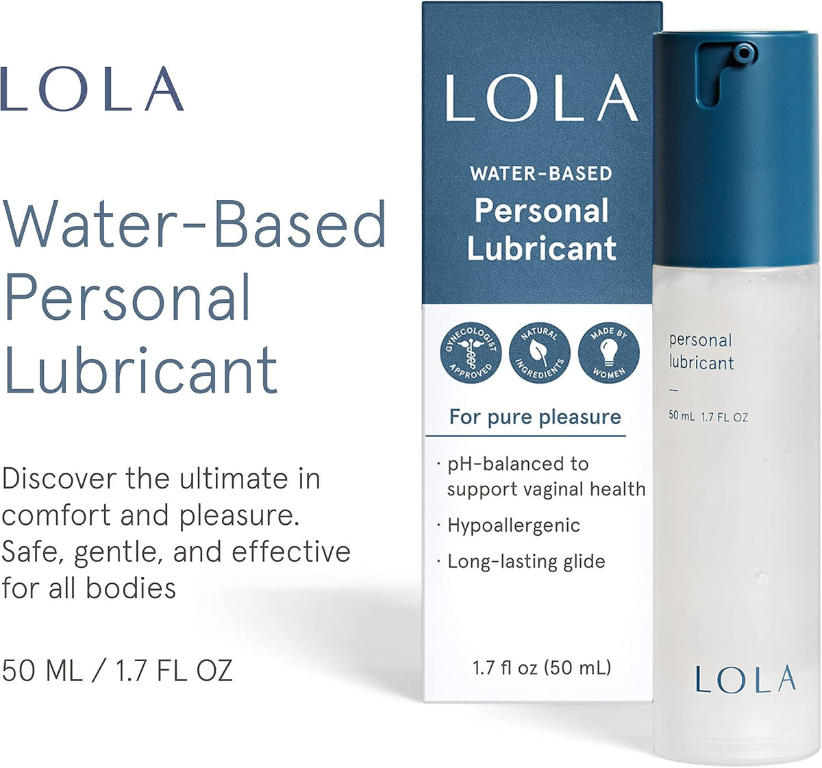 Lubricante personal a base de agua LOLA sin perfume | Suave, pH equ...