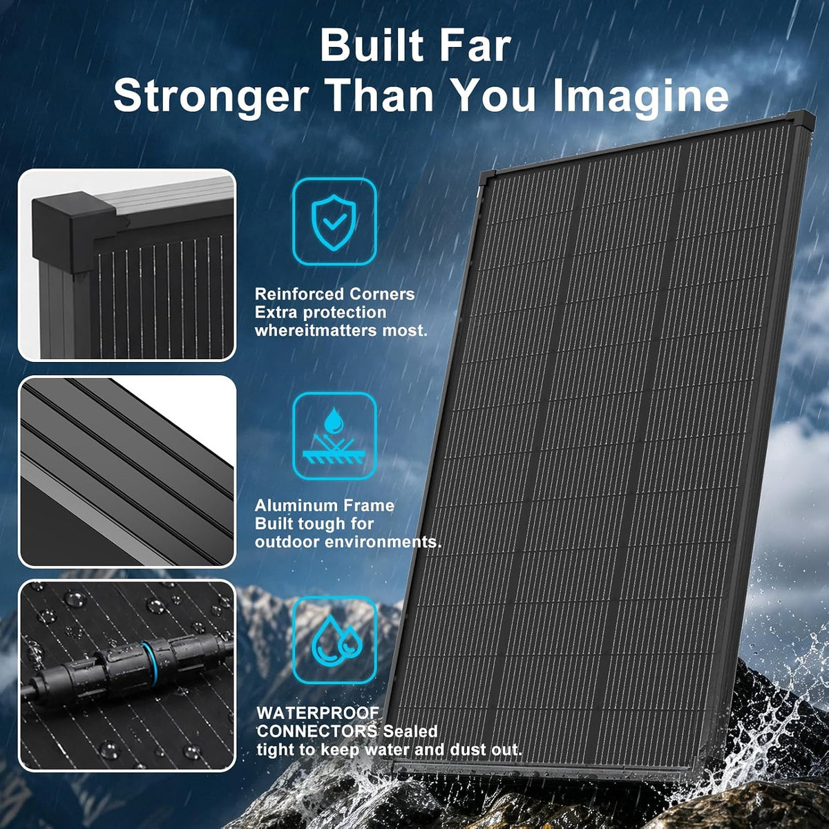 EtnalSolar Panel solar de 200 W, tipo N 18BB, paneles solares monoc...