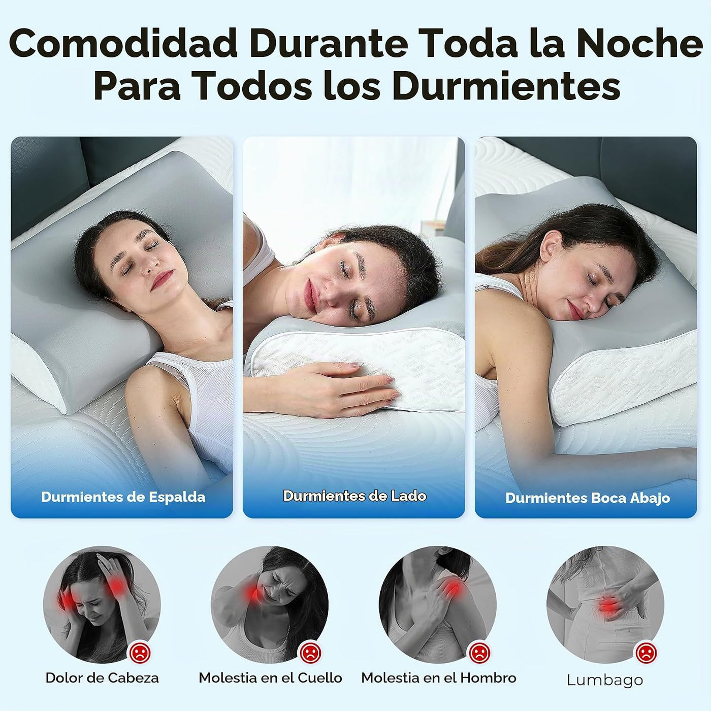 Elviros Almohada cervical de la cama de la almohada del cuello de l...