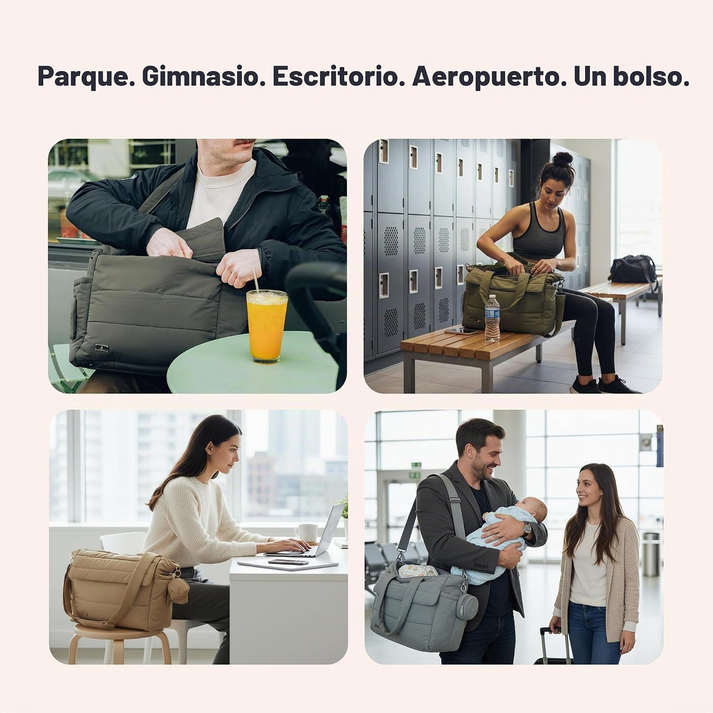 BabbleRoo Flo Tote - Bolsa de pañales, 14 bolsillos para recién nac...