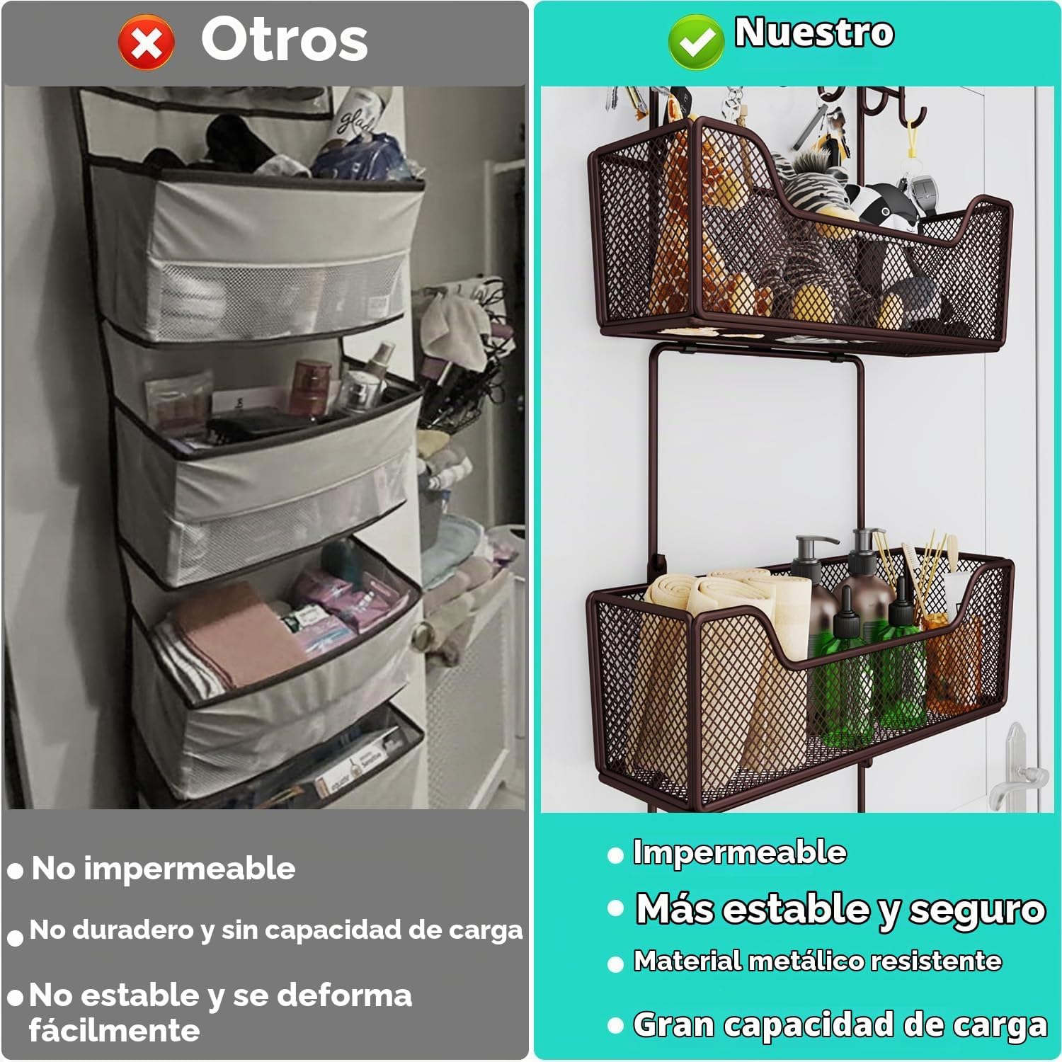 HapiRm Organizador sobre la puerta \u2013 Organizador de puerta col...