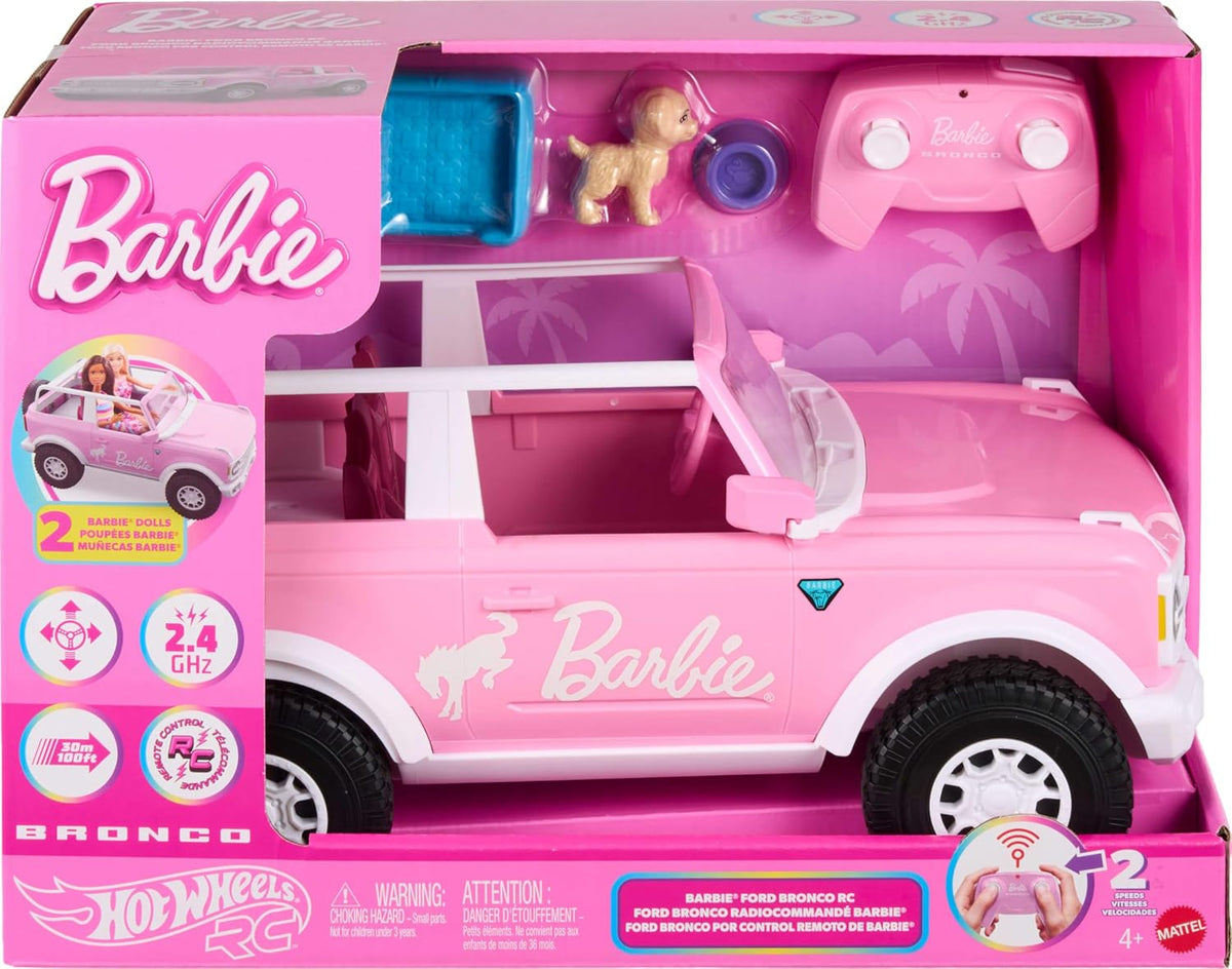 Hot Wheels RC Barbie Ford Bronco - Auto de juguete con control remo...