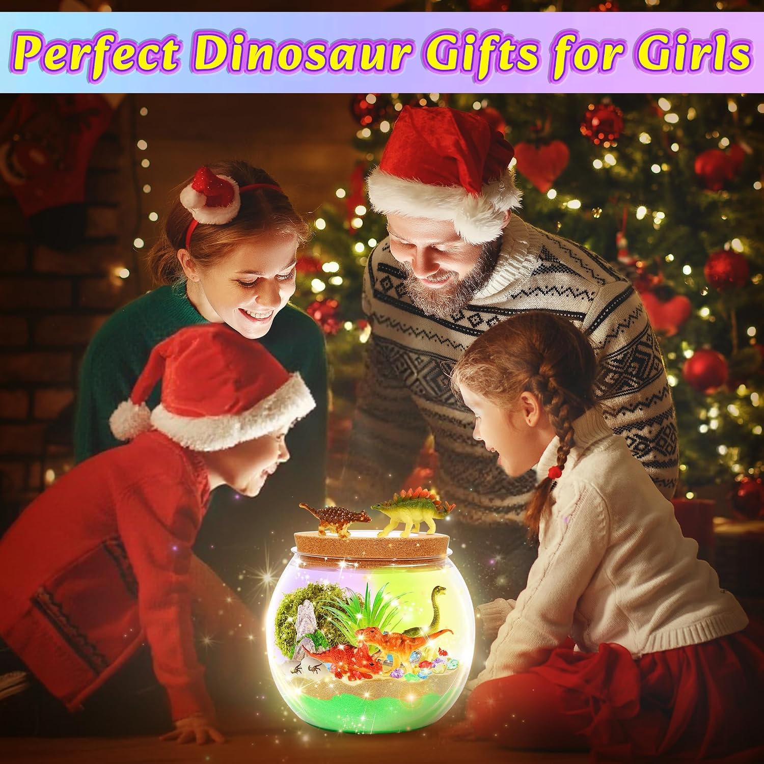 Hannstar Kit de terrario de dinosaurios para niños, actividades de...