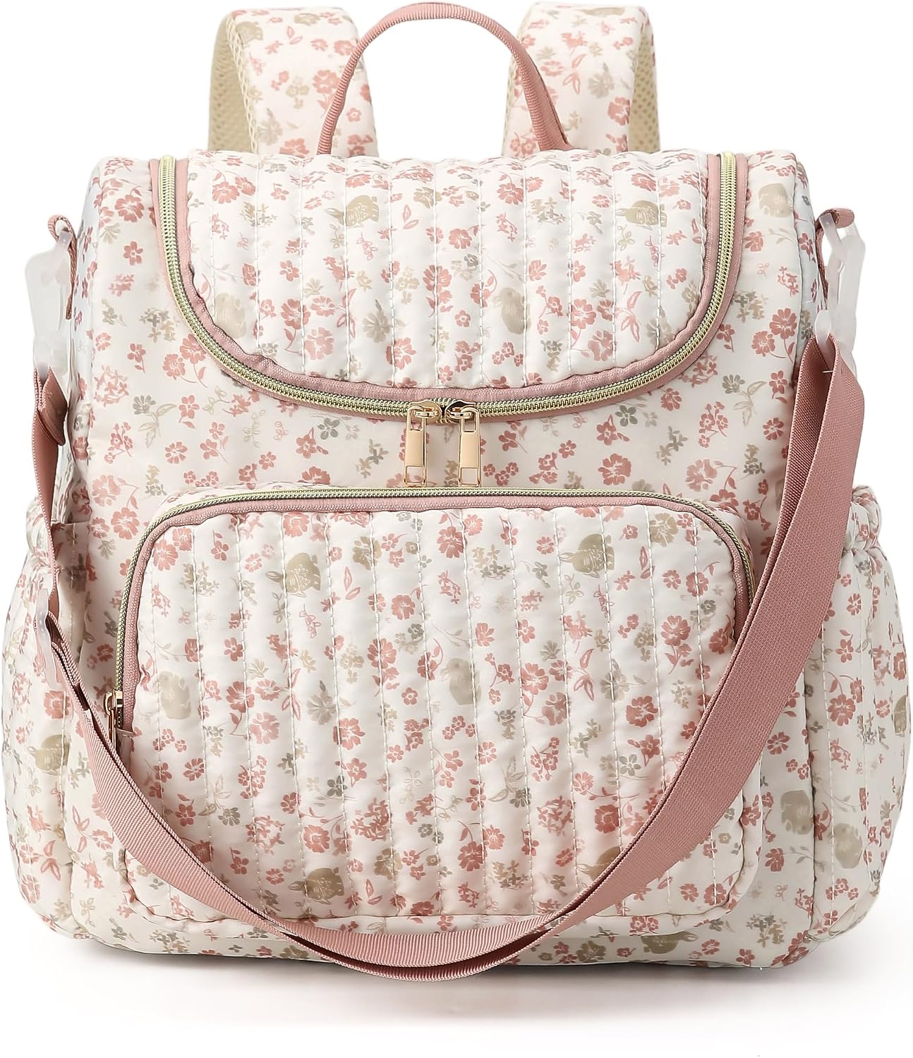 YESFIXS Mochila acolchada para pañales, mochila grande con estampad...