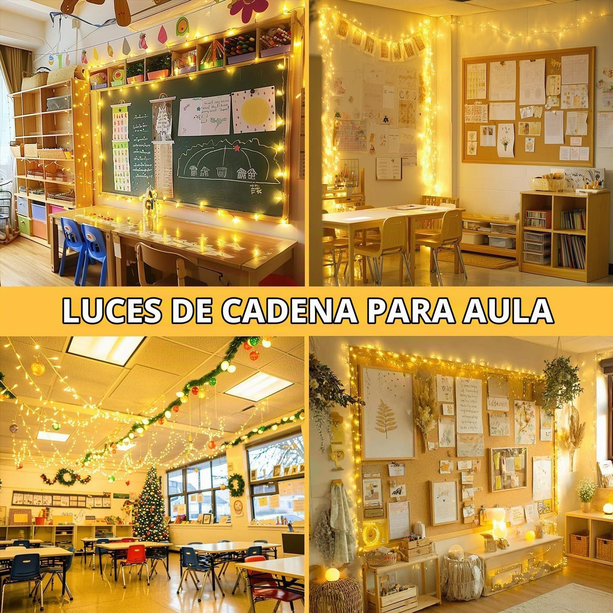 JMEXSUSS 400 luces LED de Navidad para exteriores, luces de cadena...