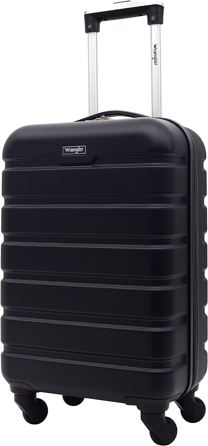 Wrangler Equipaje Giratorio de Mano de Tapa Dura, Negro