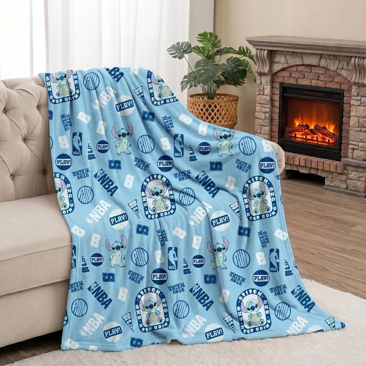 Northwest Disney Stitch - Manta de felpa de gran tamaño, 62 x 90 pu...