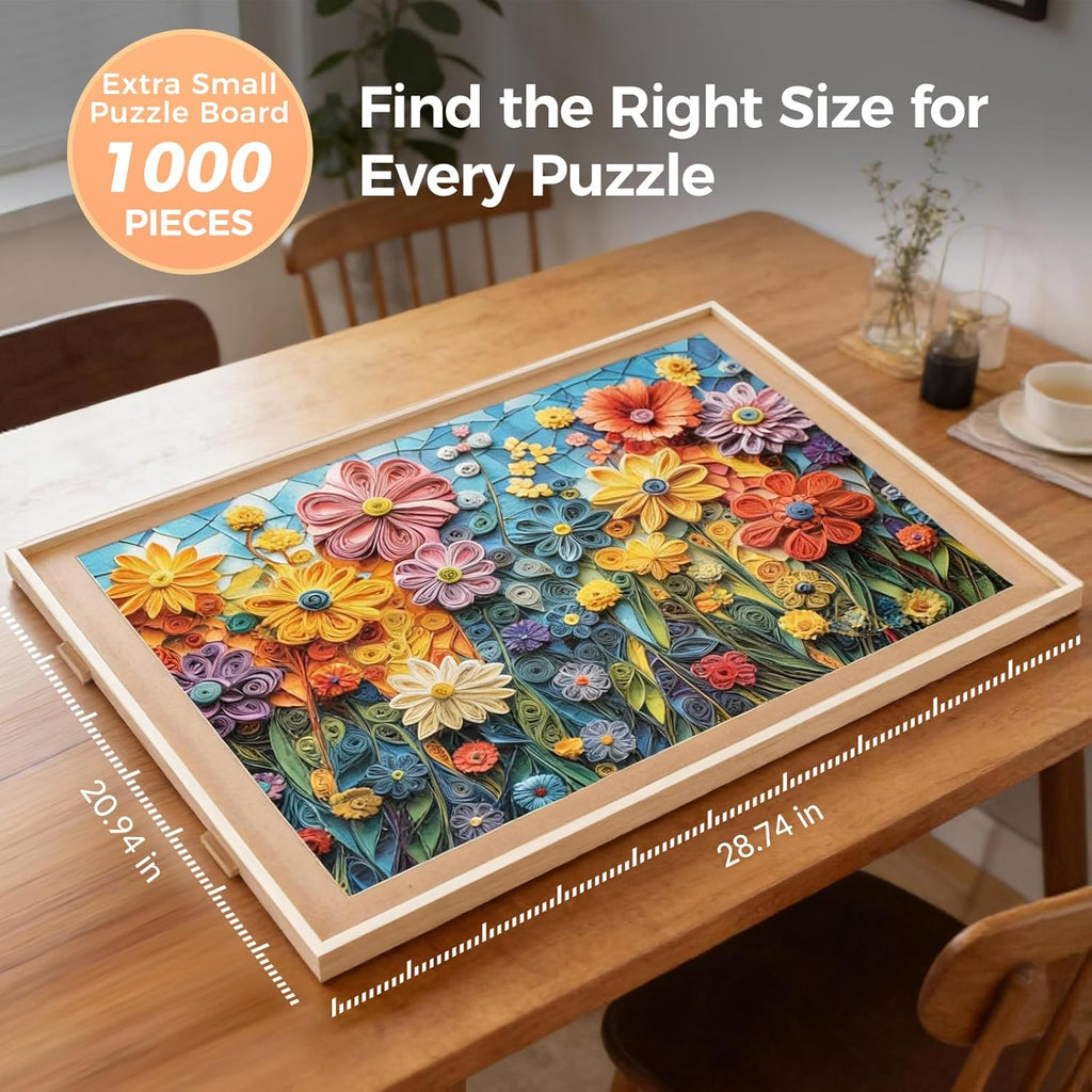 ALL4JIG Tablero de rompecabezas giratorio de 1000 piezas con 4 cajo...