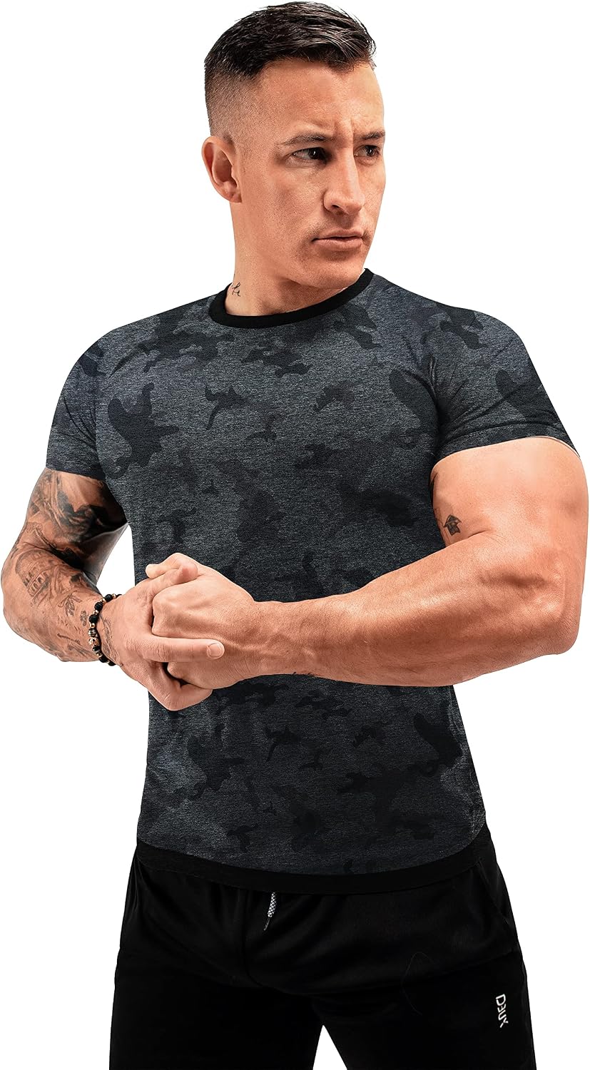 FUXERT - Camisa de sauna para hombre, traje de sudor para gimnasio,...