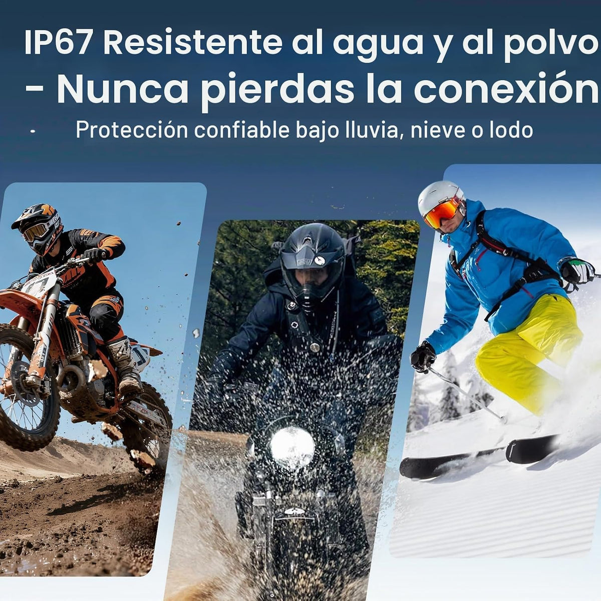 Khptop Auriculares Bluetooth para casco de motocicleta, intercomuni...