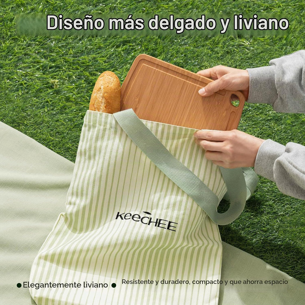 Keechee Tablas de cortar de bambú aptas para lavavajillas, tabla de...