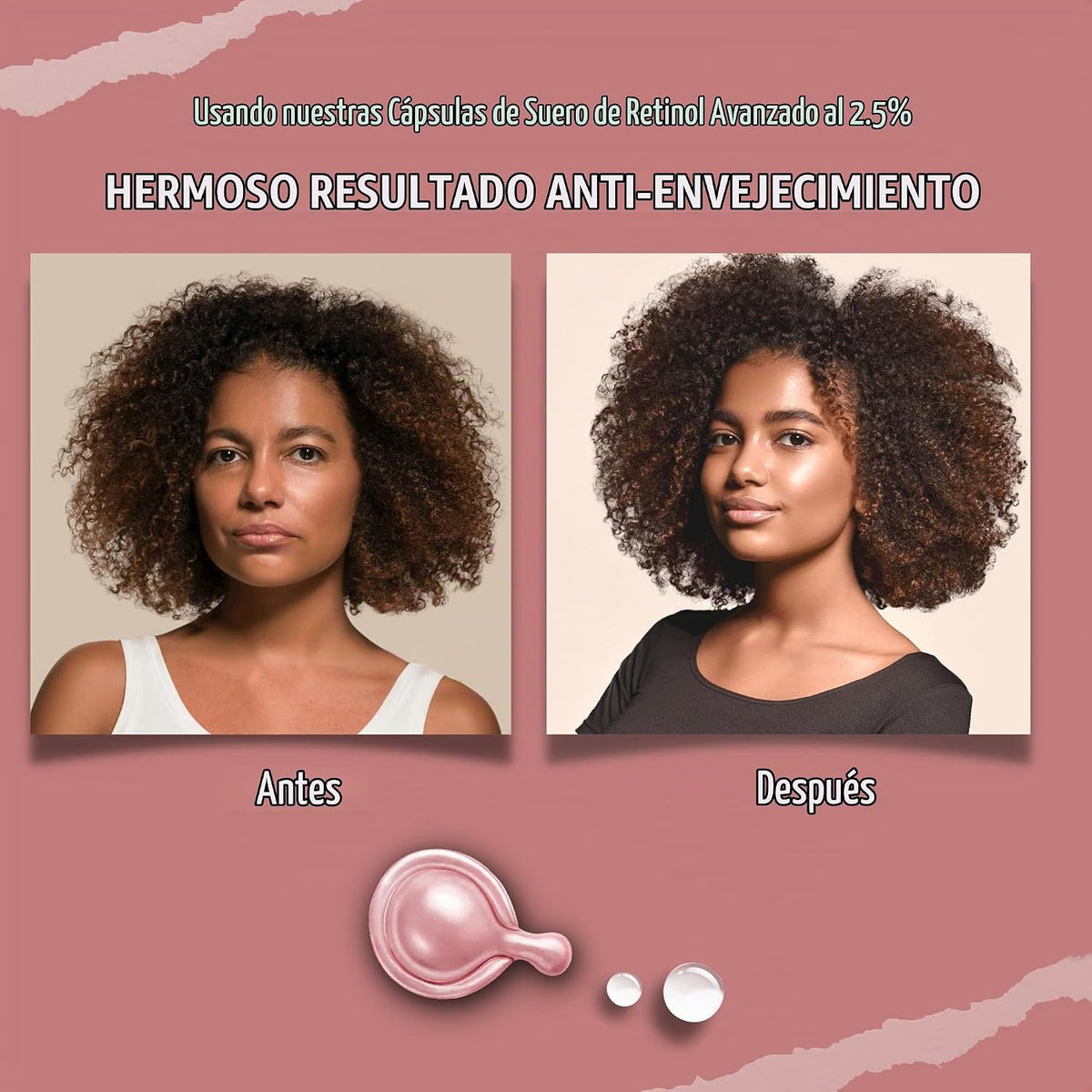Turbinne Cápsulas de suero de retinol puro al 2.5%. Luce 5 años más...